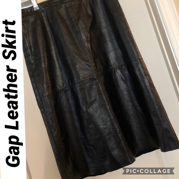 💯 % Leather Skirt /Gap # 22 - Picture 2 of 9